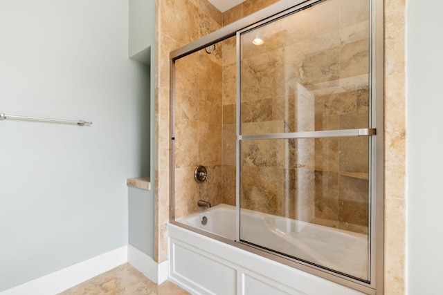 241 Overlook Dr, Miramar Beach, FL 32550 - bathroom with bath / shower combo with glass door and baseboards