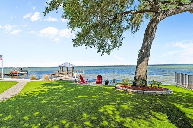 411 Calhoun Ave, Destin, FL 32541 - water view with a boat dock and boat lift