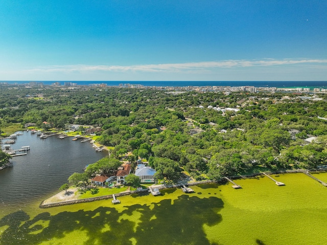 411 Calhoun Ave, Destin, FL 32541 - aerial view of a large body of water and a tree filled landscape