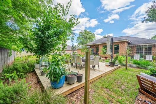 5930 Wind Trace Rd, Crestview, FL 32536 - view of yard with fence and a patio