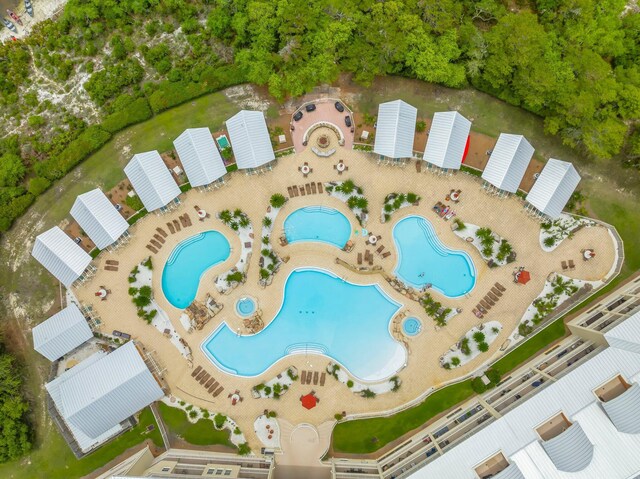 1653 W County Highway 30a Unit 1109, Santa Rosa Beach, FL 32459 - drone / aerial view of a pool