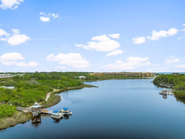 1653 W County Highway 30a Unit 1109, Santa Rosa Beach, FL 32459 - water view featuring a floating dock