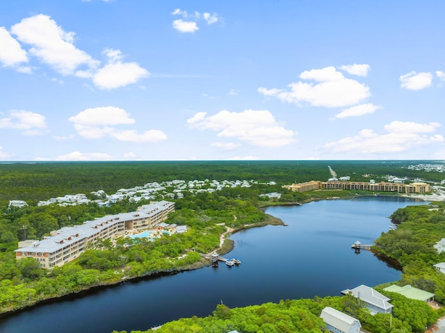 1653 W County Highway 30a Unit 1109, Santa Rosa Beach, FL 32459 - drone / aerial view of a nearby body of water and a forest