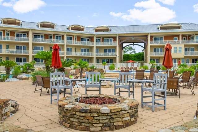 1653 W County Highway 30a Unit 1109, Santa Rosa Beach, FL 32459 - view of home's community featuring a fire pit