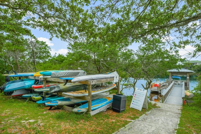 1653 W County Highway 30a Unit 1109, Santa Rosa Beach, FL 32459 - dock area featuring a gazebo