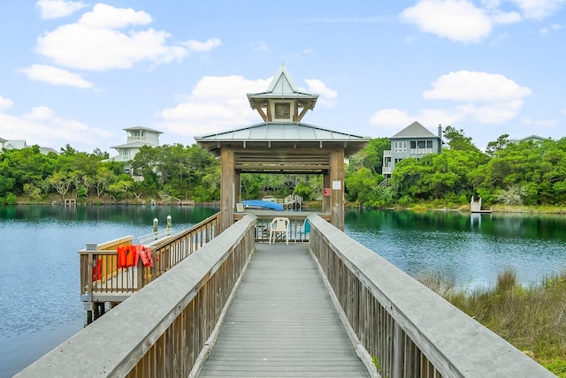 1653 W County Highway 30a Unit 1109, Santa Rosa Beach, FL 32459 - dock area featuring a gazebo and a water view
