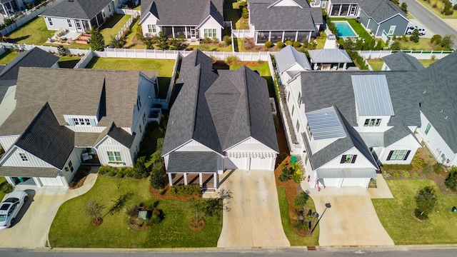 aerial view of residential area