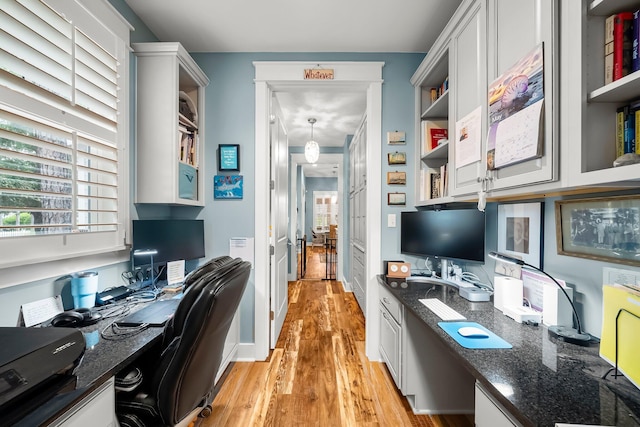 728 Breakers St, Watersound, FL 32461 - office featuring light wood-style flooring and built in desk