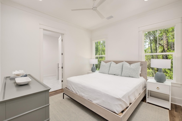 26 Silver Maple Dr, Inlet Beach, FL 32461 - bedroom featuring wood finished floors and ceiling fan