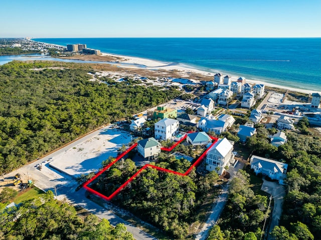 216 E Park Place Ave, Inlet Beach, FL 32461 - view of property location with property boundaries highlighted and a nearby body of water