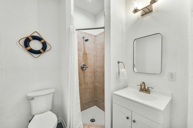 216 E Park Place Ave, Inlet Beach, FL 32461 - full bathroom with a stall shower, vanity, and toilet