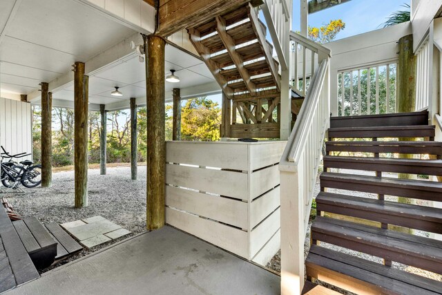 216 E Park Place Ave, Inlet Beach, FL 32461 - view of patio / terrace with stairs