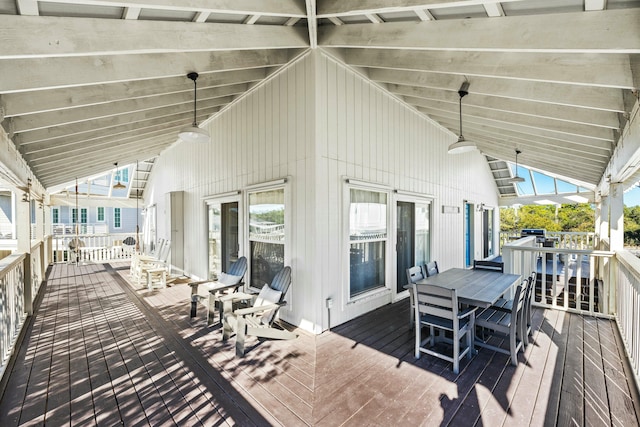 216 E Park Place Ave, Inlet Beach, FL 32461 - deck with outdoor dining space