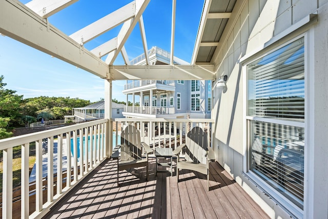 216 E Park Place Ave, Inlet Beach, FL 32461 - deck with an outdoor pool