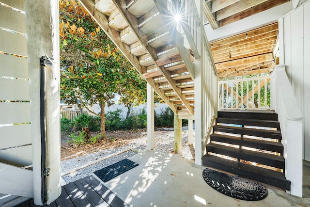 216 E Park Place Ave, Inlet Beach, FL 32461 - view of patio with stairs and fence