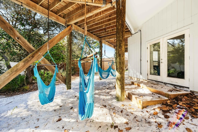 216 E Park Place Ave, Inlet Beach, FL 32461 - view of jungle gym featuring french doors