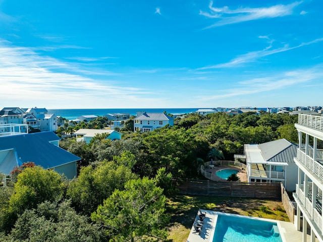 216 E Park Place Ave, Inlet Beach, FL 32461 - bird's eye view of a pool and a large body of water