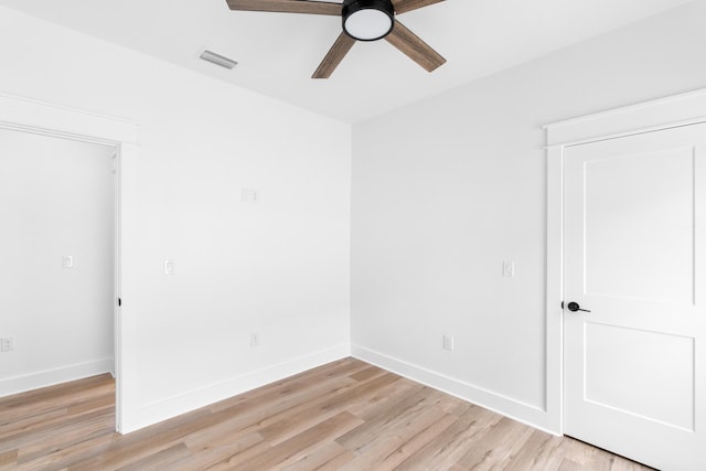 180 Rearden Way, Santa Rosa Beach, FL 32459 - unfurnished room featuring ceiling fan, light wood-style floors, and baseboards