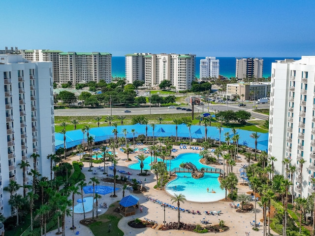 4205 Indian Bayou Trl Unit 10, Destin, FL 32541 - view of urban area featuring a pool and a large body of water