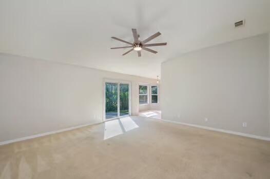 430 Hatchee Dr, Crestview, FL 32536 - carpeted empty room with ceiling fan and baseboards