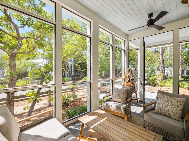 121 Red Cedar Way, Santa Rosa Beach, FL 32459 - sunroom with a ceiling fan