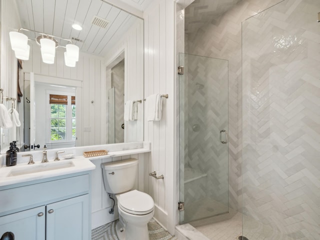 121 Red Cedar Way, Santa Rosa Beach, FL 32459 - full bathroom featuring vanity, a stall shower, and toilet