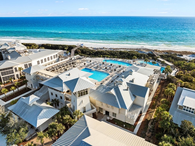 121 Red Cedar Way, Santa Rosa Beach, FL 32459 - bird's eye view of expansive beach and a pool area