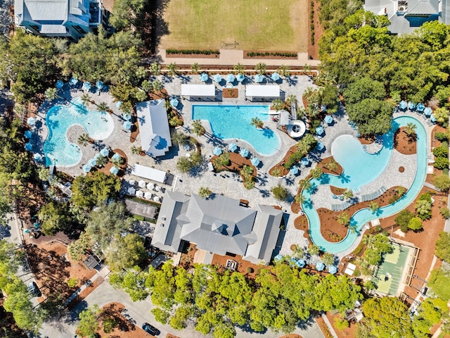 121 Red Cedar Way, Santa Rosa Beach, FL 32459 - bird's eye view of a pool area