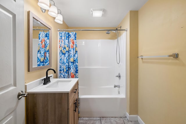 540 John King Rd, Crestview, FL 32539 - full bath with shower / bath combo, vanity, and tile patterned flooring