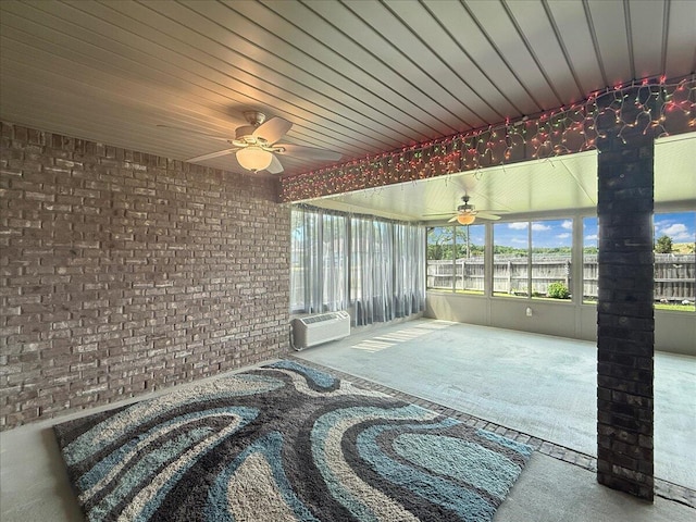 8296 Randall Dr, Navarre, FL 32566 - unfurnished sunroom featuring ceiling fan