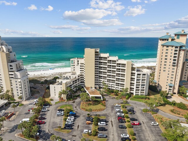 drone / aerial view of extended coastline