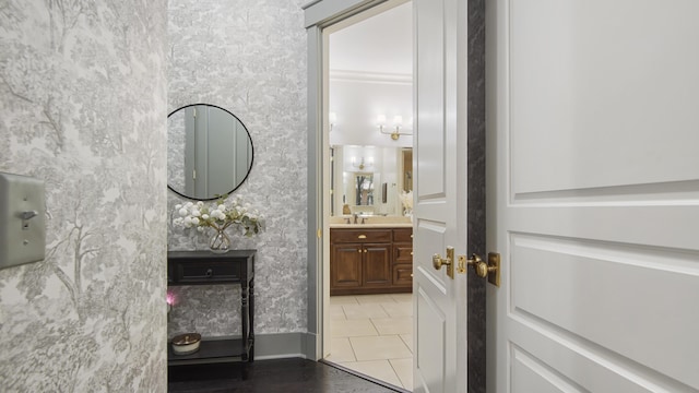 3208 Magnolia Islands Blvd, Panama City Beach, FL 32408 - bathroom featuring vanity and tile patterned floors