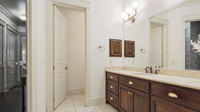 3208 Magnolia Islands Blvd, Panama City Beach, FL 32408 - bathroom with vanity, tile patterned flooring, and baseboards