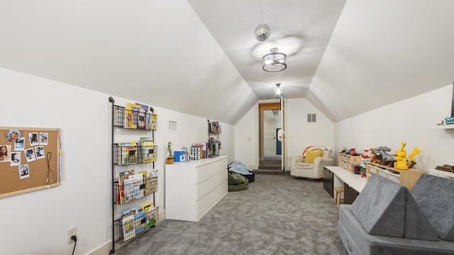 3208 Magnolia Islands Blvd, Panama City Beach, FL 32408 - carpeted bedroom featuring lofted ceiling