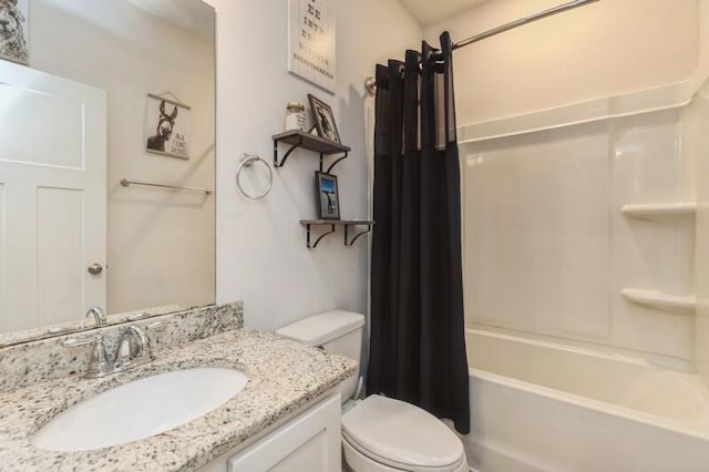514 Mary Lou Way, Crestview, FL 32539 - full bathroom featuring toilet, shower / bath combo, and vanity