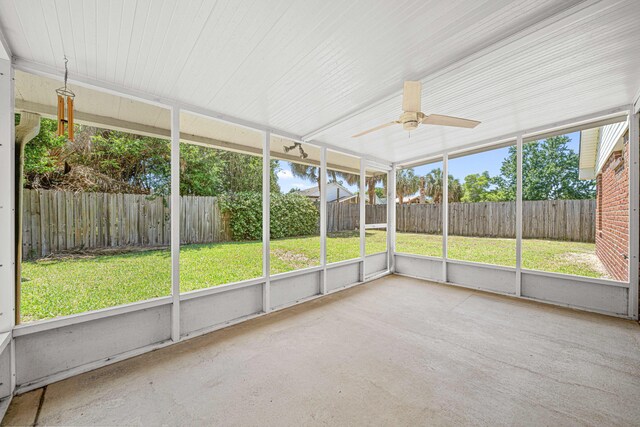 749 Randall Roberts Rd, Fort Walton Beach, FL 32547 - unfurnished sunroom with a ceiling fan