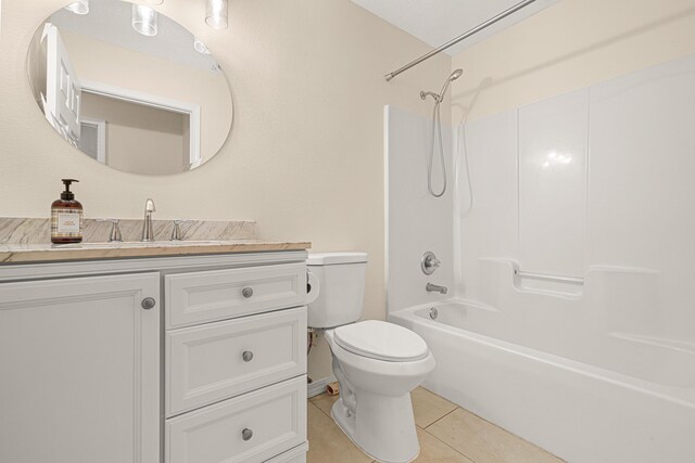 749 Randall Roberts Rd, Fort Walton Beach, FL 32547 - full bathroom with tile patterned flooring, toilet, vanity, and tub / shower combination