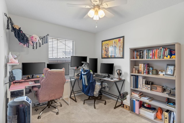 407 Apple Dr, Crestview, FL 32536 - office featuring carpet floors, ceiling fan, and baseboards
