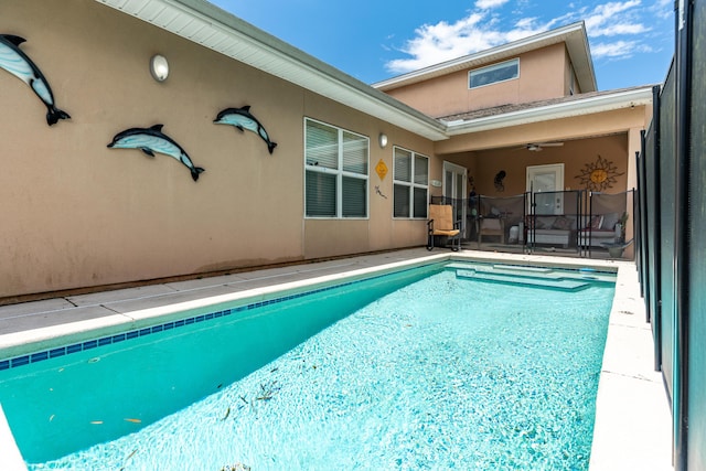 1961 Chesapeake Rdg, Fort Walton Beach, FL 32547 - swimming pool featuring ceiling fan