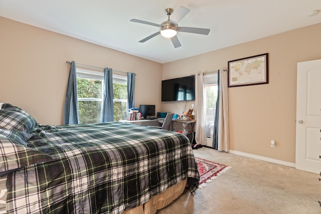 1961 Chesapeake Rdg, Fort Walton Beach, FL 32547 - bedroom featuring light colored carpet and ceiling fan