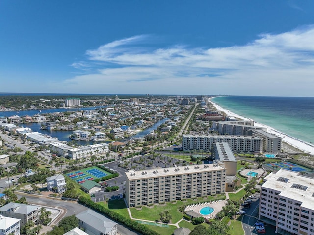 drone / aerial view of a nearby body of water