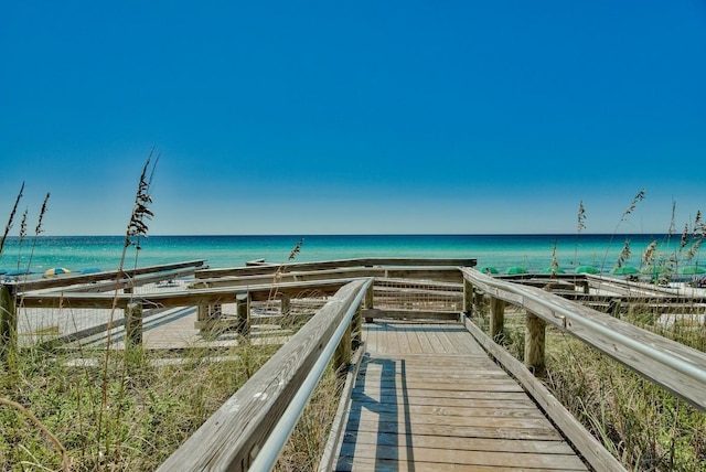 water view featuring nearby beach