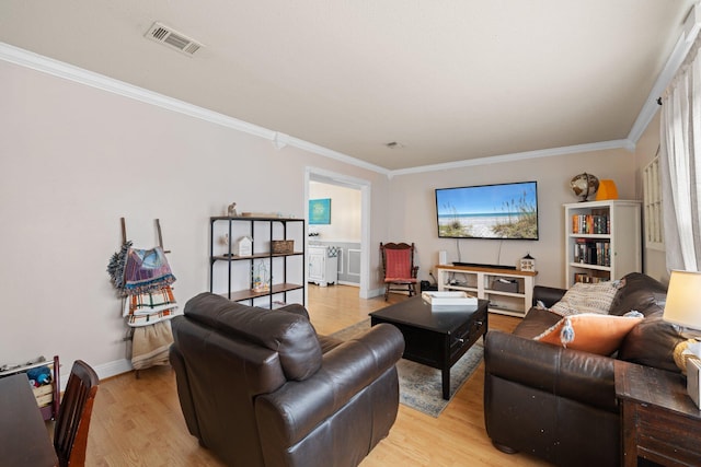197 Country Club Rd, Shalimar, FL 32579 - living area with light wood-style flooring, crown molding, and baseboards