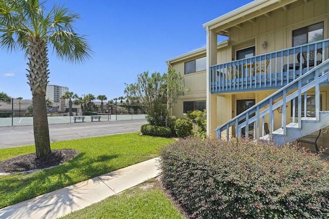 3755 Scenic Highway 98 Unit 1601, Destin, FL 32541 - view of community with a tennis court, fence, and stairway