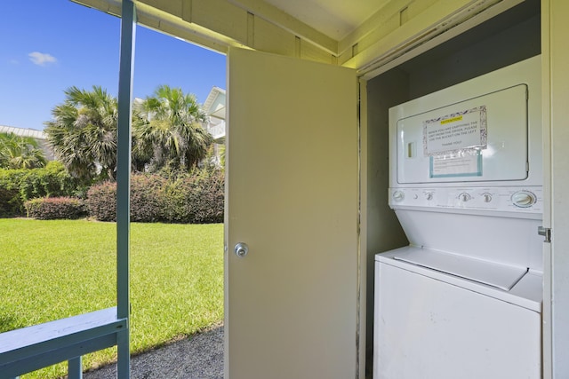 3755 Scenic Highway 98 Unit 1601, Destin, FL 32541 - laundry area with estacked washer and dryer