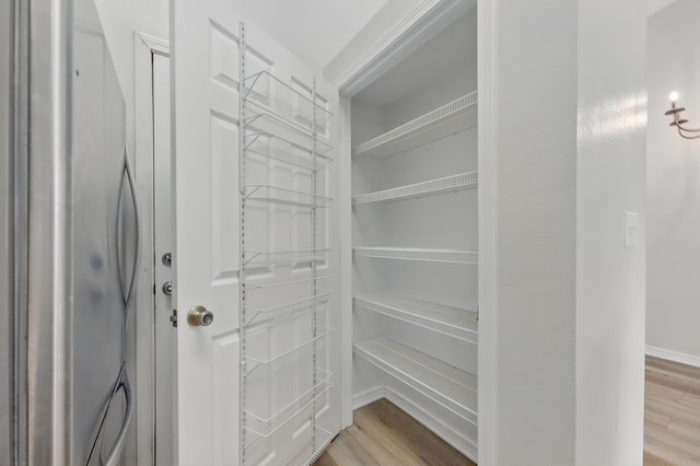 view of storage area