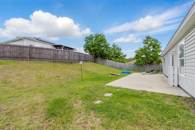 view of yard with a patio