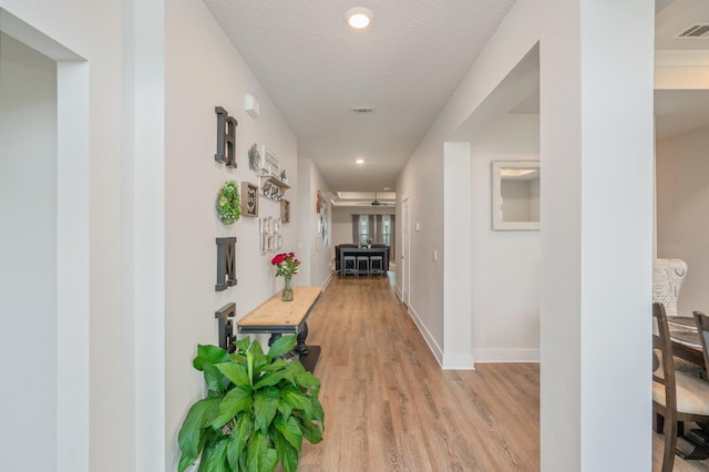 602 Champ Trl, Crestview, FL 32539 - corridor featuring light wood-style flooring, recessed lighting, and baseboards