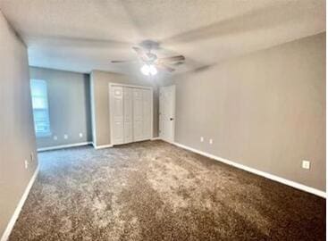 1413 Beaver Run Rd Unit 7, Niceville, FL 32578 - unfurnished bedroom with baseboards, carpet, and a ceiling fan