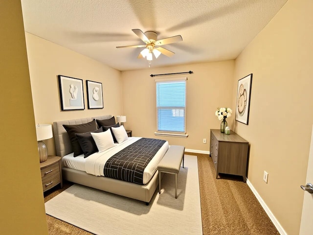 1413 Beaver Run Rd Unit 7, Niceville, FL 32578 - carpeted bedroom featuring a textured ceiling and ceiling fan